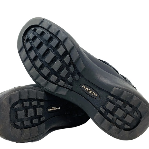 London Fog Womens Sz 8 Faux Fur Zip Up Winter Boots Comfy Warm Waterproof Vegan - Picture 5 of 7